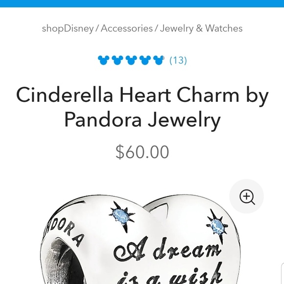 Pandora Jewelry - New Pandora/Disney Cinderella heart charm